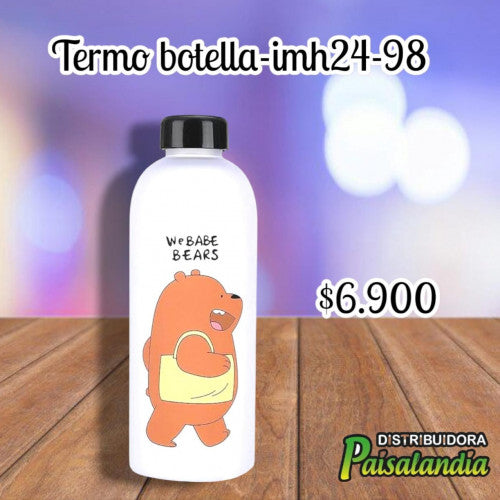 Termo botella estampado oso IMH24-98 (UND)