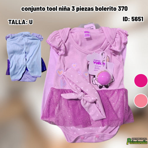 conjunto tool niña 3 piezas bolerito 370 (UND)