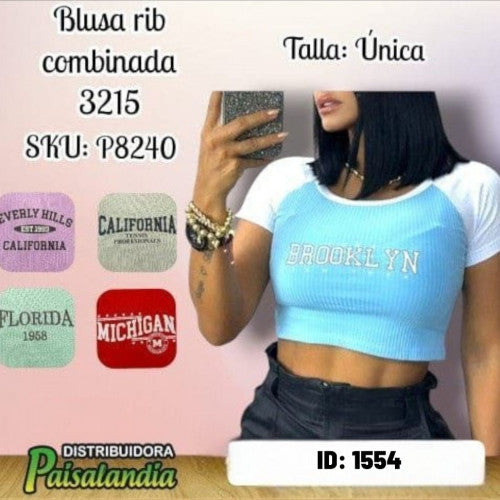 blusa rib combinada 3215 (DC) NETO
