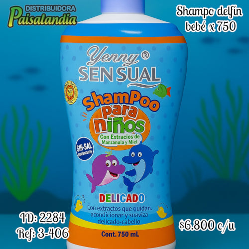 Shampoo delfín bebé x750 (UND)
