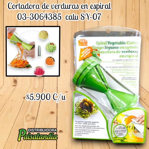 Cortadora de verduras en espiral calu sy-07 (UND)