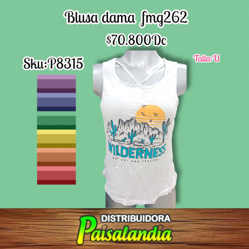 Blusa dama sesgo cruzado fmg262