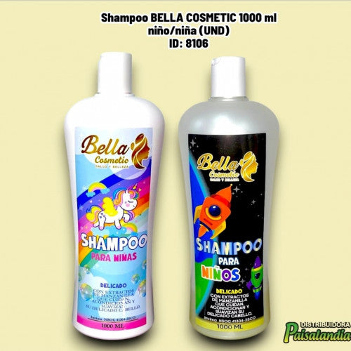 Shampoo BELLA COSMETIC 1000 ml niño/niña (UND)