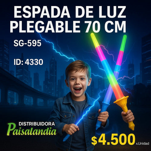 Juguete espada de luz plegable 70 cm SG-595 (UND)
