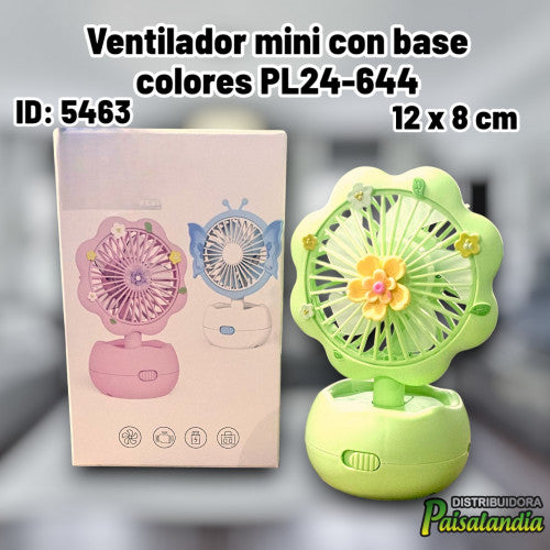 Ventilador mini con base colores PL24-644 (UND)