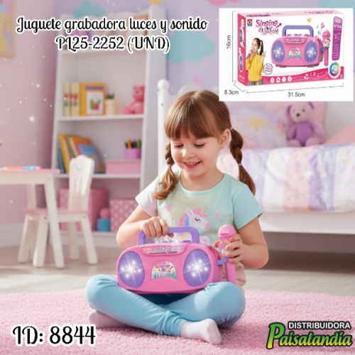 Juguete grabadora luces y sonido PL25-2252 (UND)