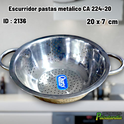 Escurridor pastas metálico CA 224-20 (UND)
