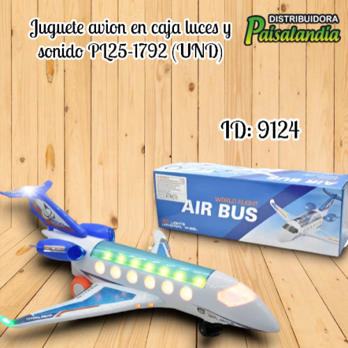 Juguete avion en bolsa luces y sonido PL25-1792 (UND)