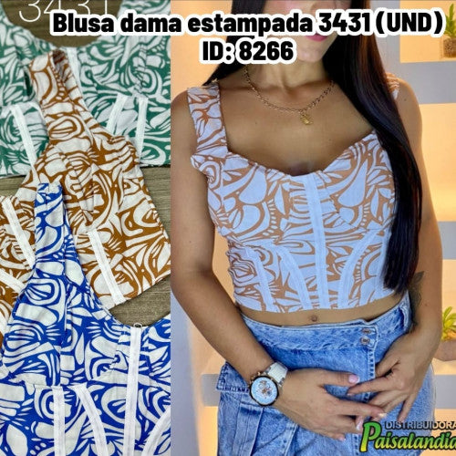 Blusa dama estampada 3431 (UND)