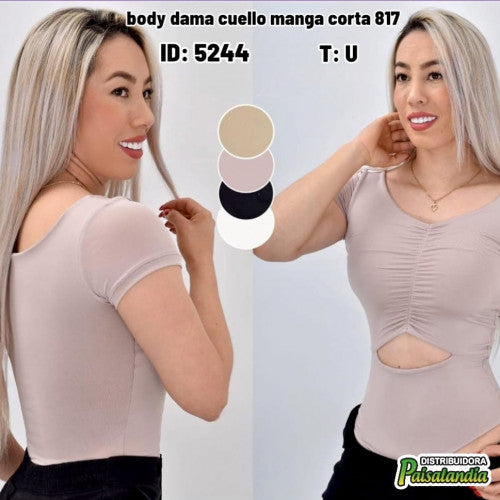 body dama cuello manga corta 817 (UND)