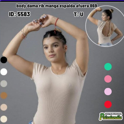 body dama rib manga espalda afuera 869 (UND)