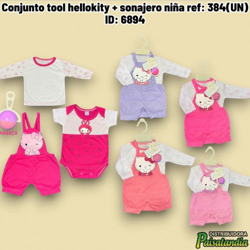 Conjunto tool hellokity + sonajero niña ref: 384(UN)