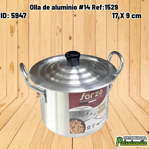 Olla de aluminio #14 Ref:1529 (UND)