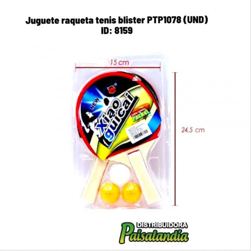 Juguete raqueta tenis blister PTP1078 (UND)