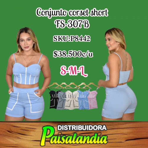 Conjunto corset short FS-307B