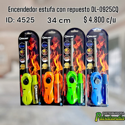 Encendedor estufa con repuesto DL-0925CQ (UND)