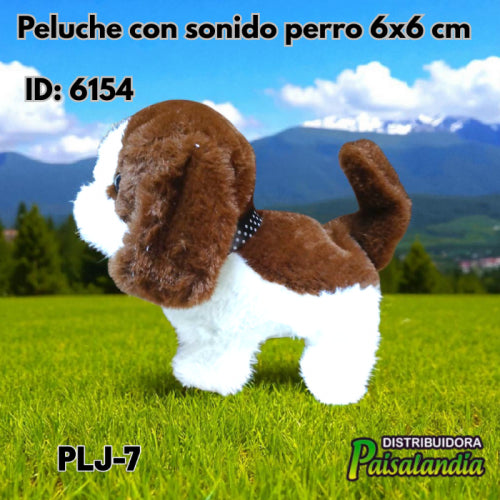 Peluche con sonido perro 6x6 cm PLJ-7 (UND)