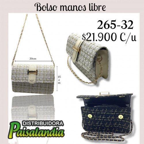 Bolso mano libre dama 265-32 (UND)