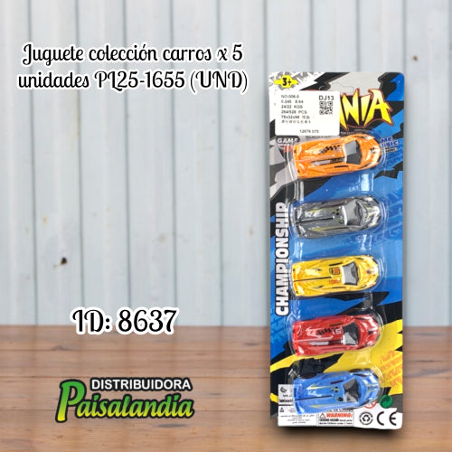 Juguete colección carros x 5 unidades PL25-1655 (UND)