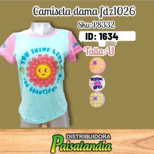 Camiseta dama fdz1026 (UND)