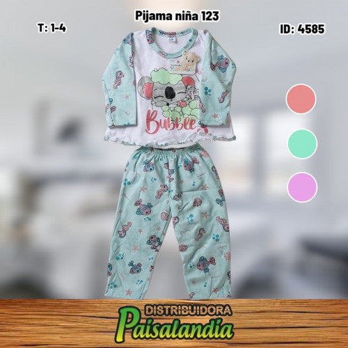 Pijama niña 123 (UND)
