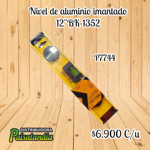 Nivel de aluminio imantado 12"BK-1352