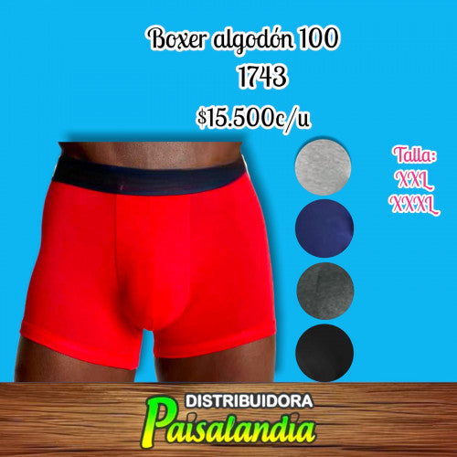 Boxer CORVUS algodón 100 talla (S/M/L/XL) (UND)