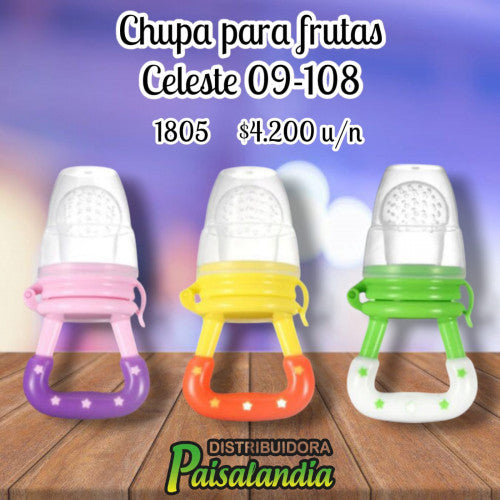 Chupa para fruta colores surtidos CELESTE09-108 (UND)