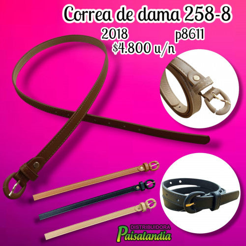 Correa de dama colores surtidos 258-8 (UND)