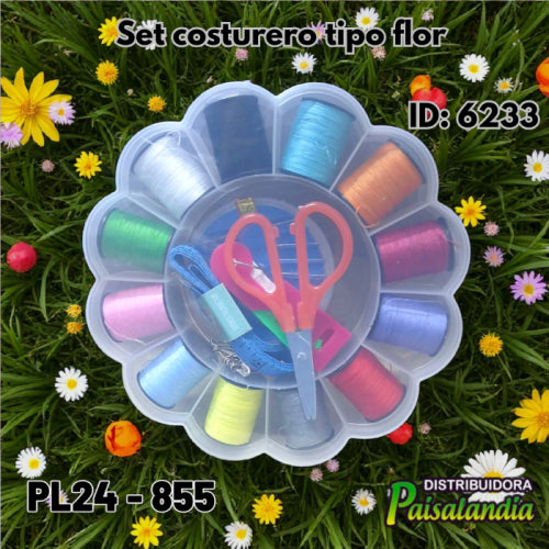 Set costurero tipo flor PL24-855 16x14 cm (UND)