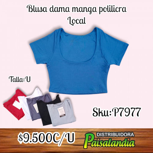 Blusa dama polilicra manga