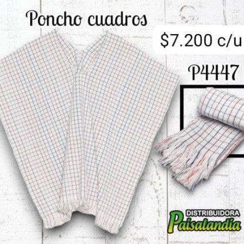 Poncho cuadros (UND)