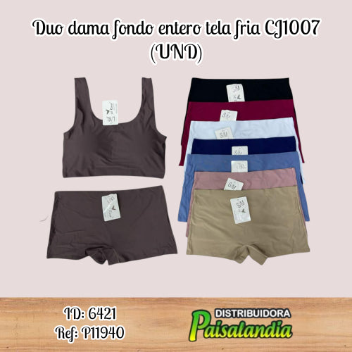 Duo dama fondo entero tela fria CJ1007 (UND)