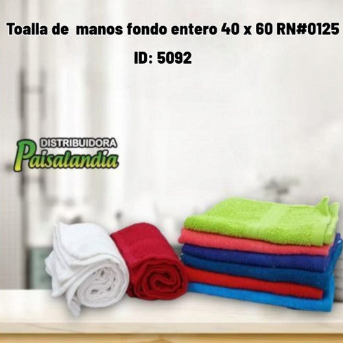 Toalla de manos fondo entero 40x60 RN#0125 (UND)