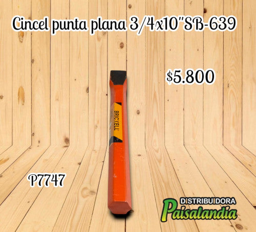 Herramienta cincel punta plana 3/4x10 SB-639 (UND)