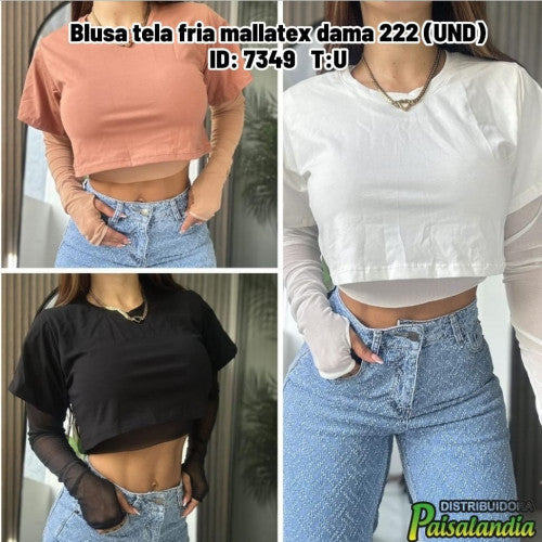 Blusa tela fria mallatex dama 222 (UND)