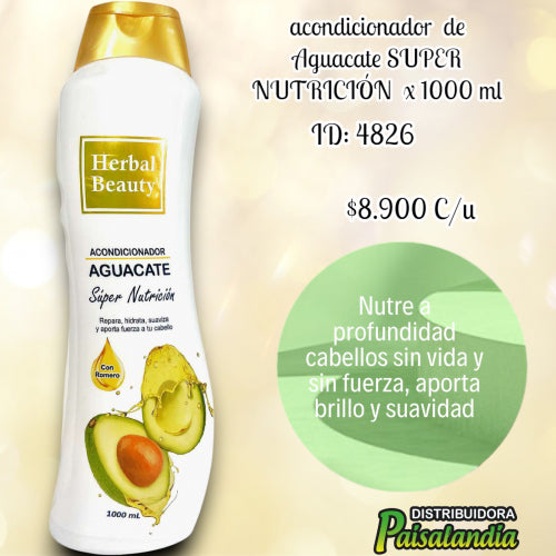 Acondicionador aguacate SUPER NUTRICIÓN x 1000 ml (UND)