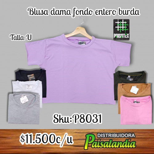 Blusa dama fondo entero paisatex