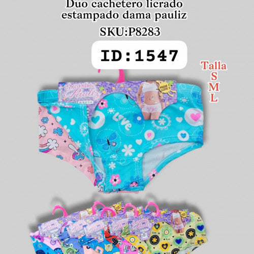 Duo cachetero licrado encanto dama estampado pauliz (DC)