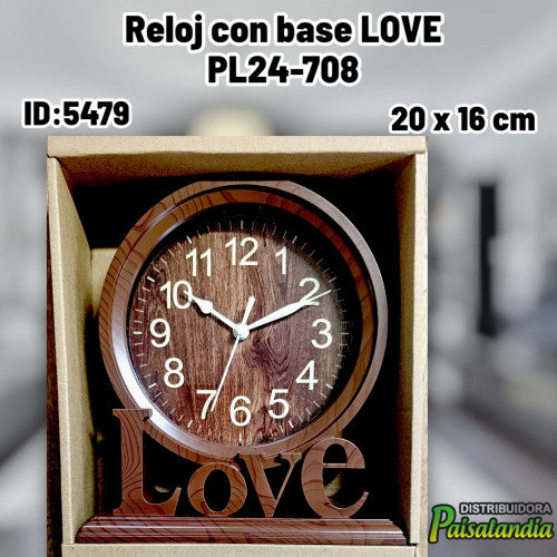 Reloj con base LOVE PL24-708 (UND)