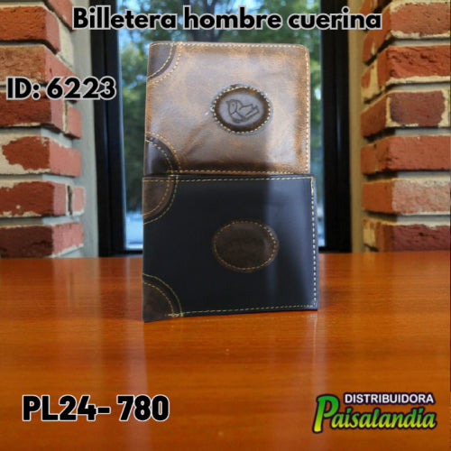 Billetera hombre cuerina PL24-780 (UND)