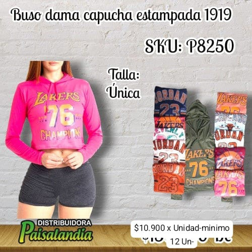 Buso dama capucha estampado 1919 (UND)