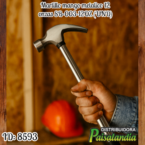 Martillo mango metalico 12 onzas SB-003-12OZ (UND)