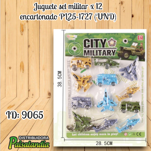 Juguete set militar x 12 encartonado PL25-1727 (UND)