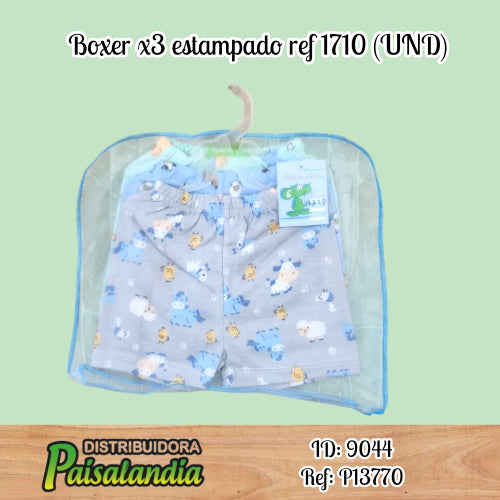 Boxer x3 estampado ref 1710 (UND)