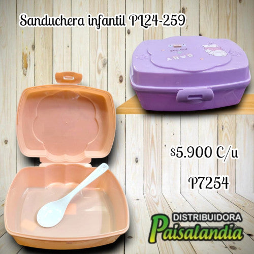 Recipiente sanduchera infantil PL24-259 (UND)