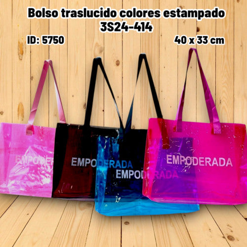 Bolso traslucido colores estampado 3S24-414 (UND)