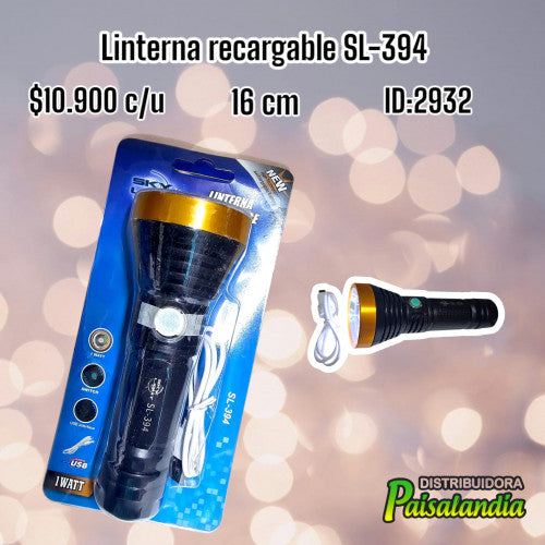Linterna recargable SL-394 (UND)