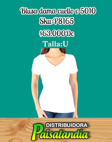 Blusa dama cuello V 5010