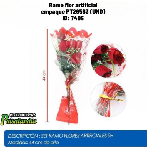 Ramo flor artificial empaque PT26563 (UND)